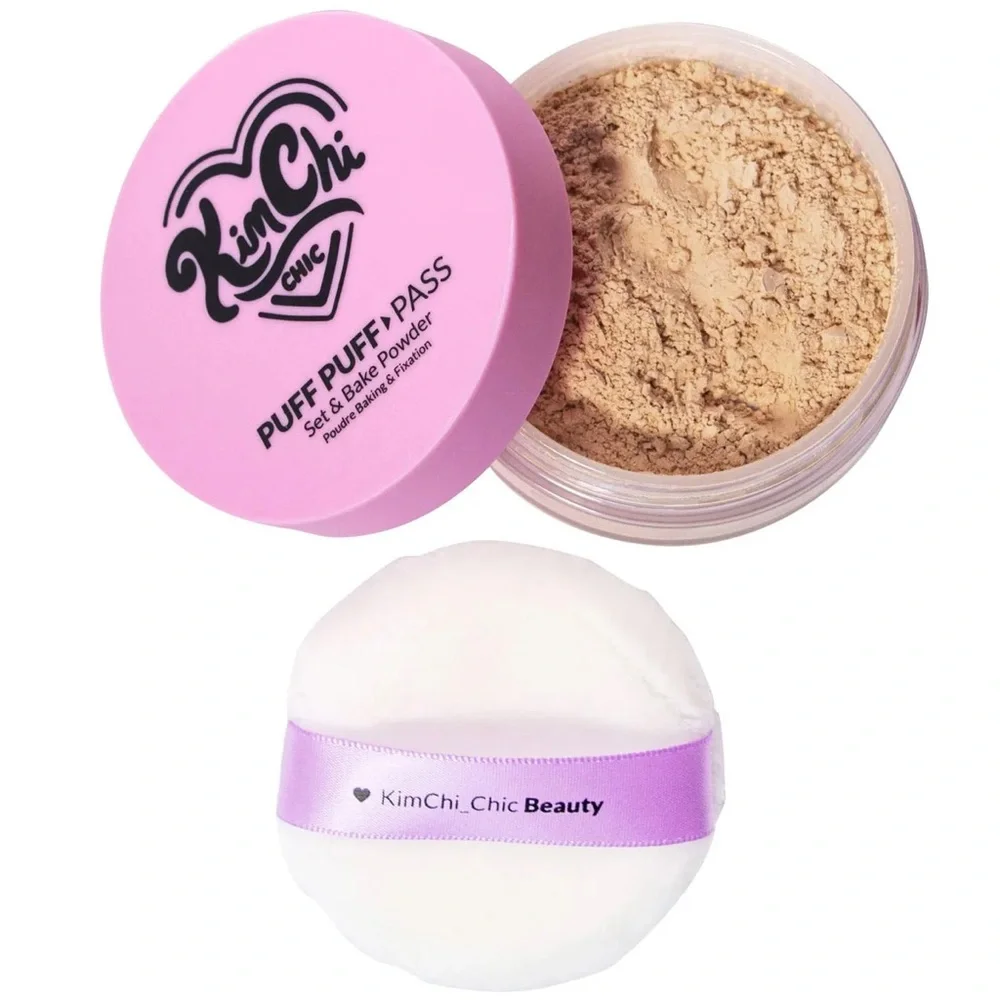 KimChi Chic Peachy Puff Puff Pass Set & Bake Powder- medium to tan skin tones